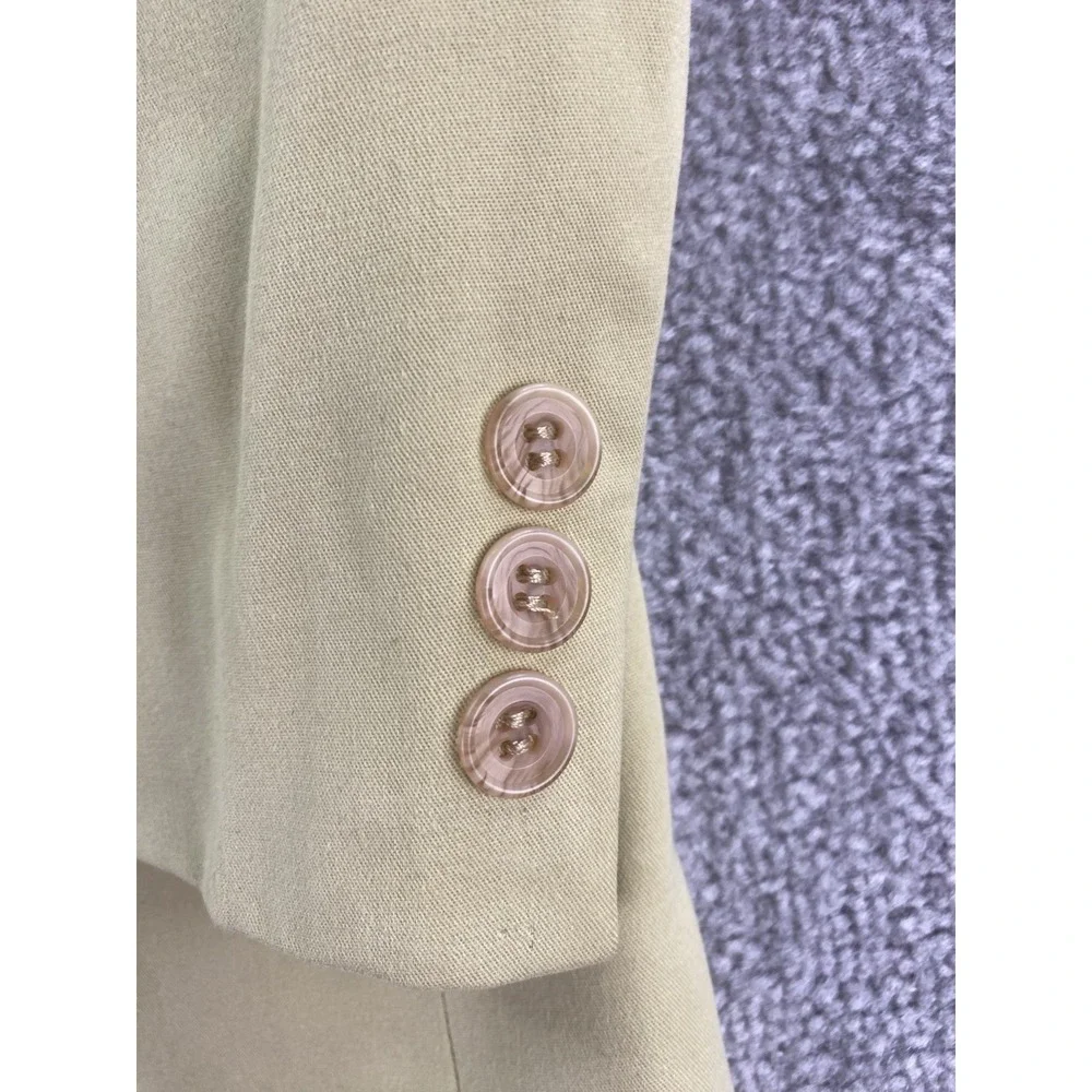 Alexandre Of England Suit 42 S Beige Trevira Cotton Designer Jacket Pants 32x25